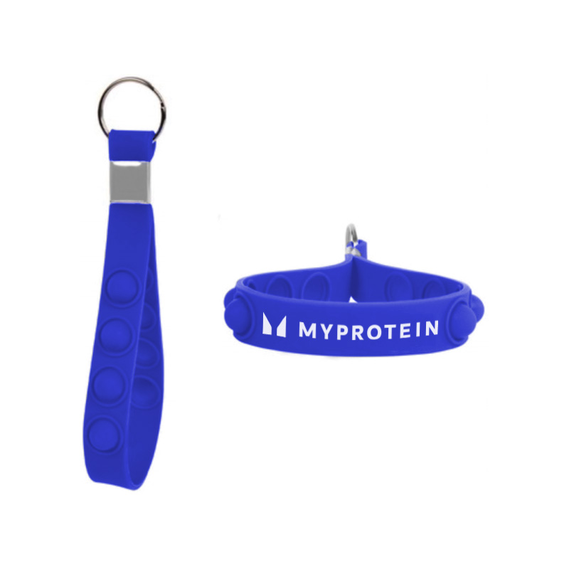 Fidget Popper Silicone Strap Keyring view 2